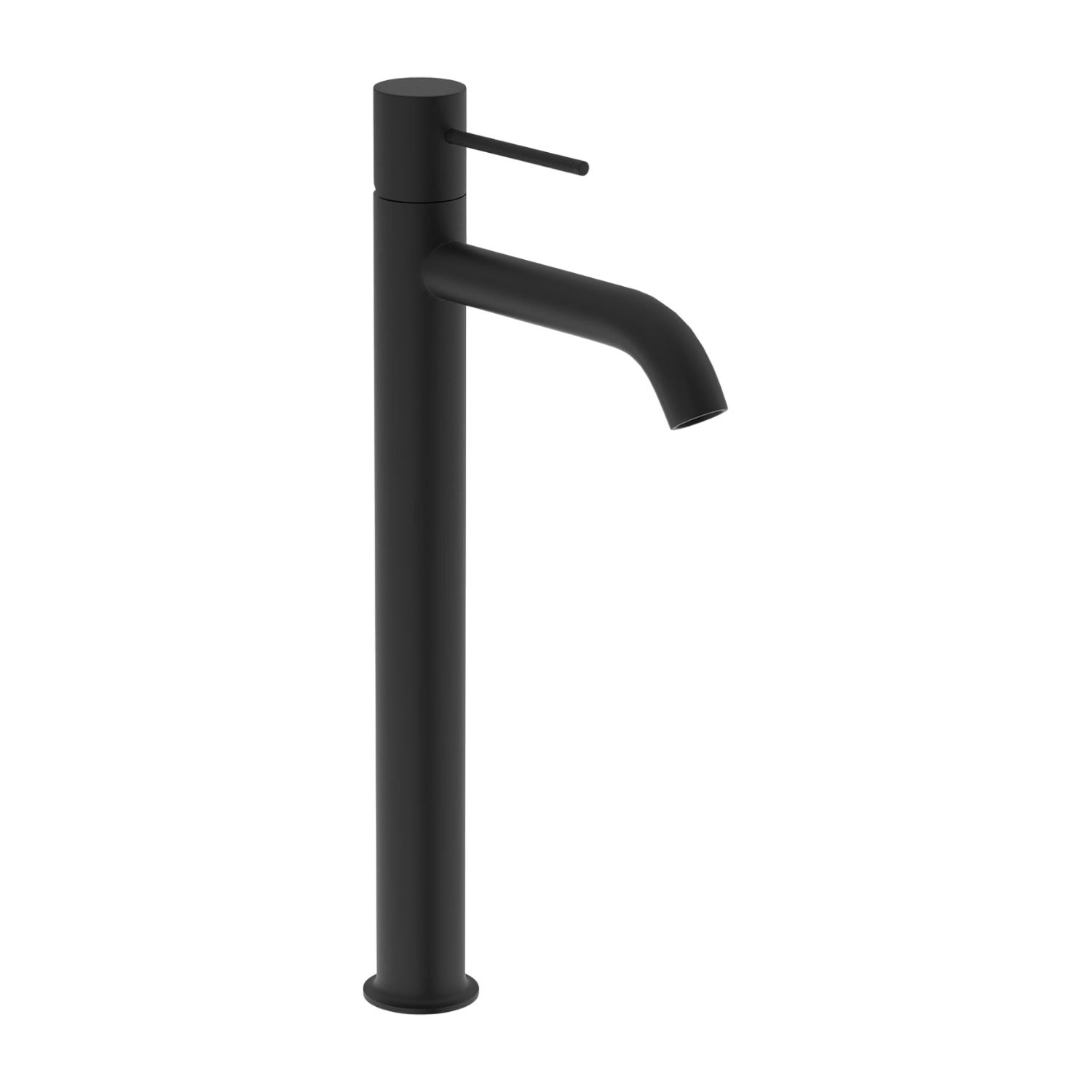 AQUILA TALL BASIN TAP - C/W SLOTTED WASTE - MATT BLACK
