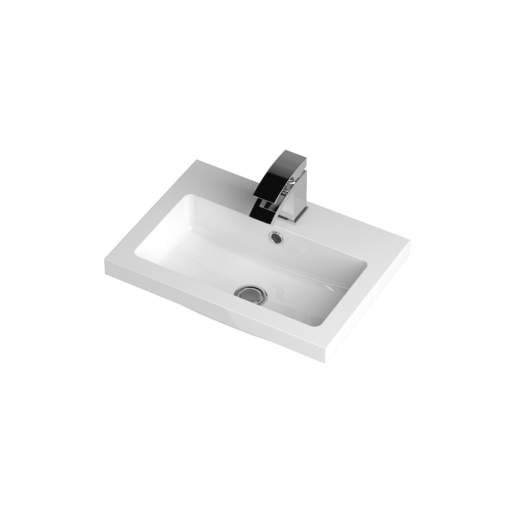 500 REAR TAP BASIN 1TH - WHITE