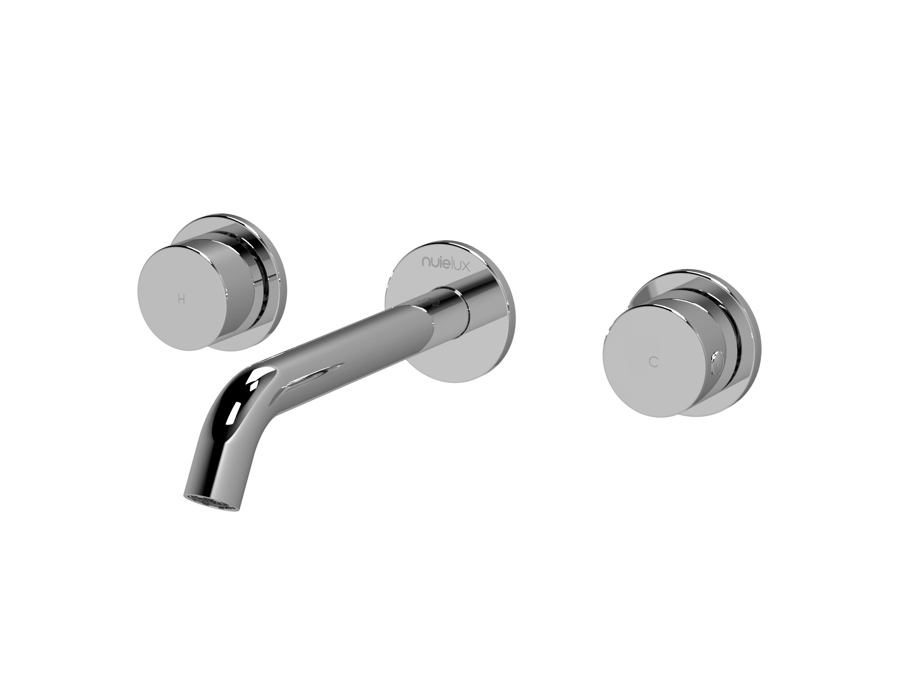 3TH WALL MOUNT BASIN/BATH MIXR W/O PLATE - CHROME