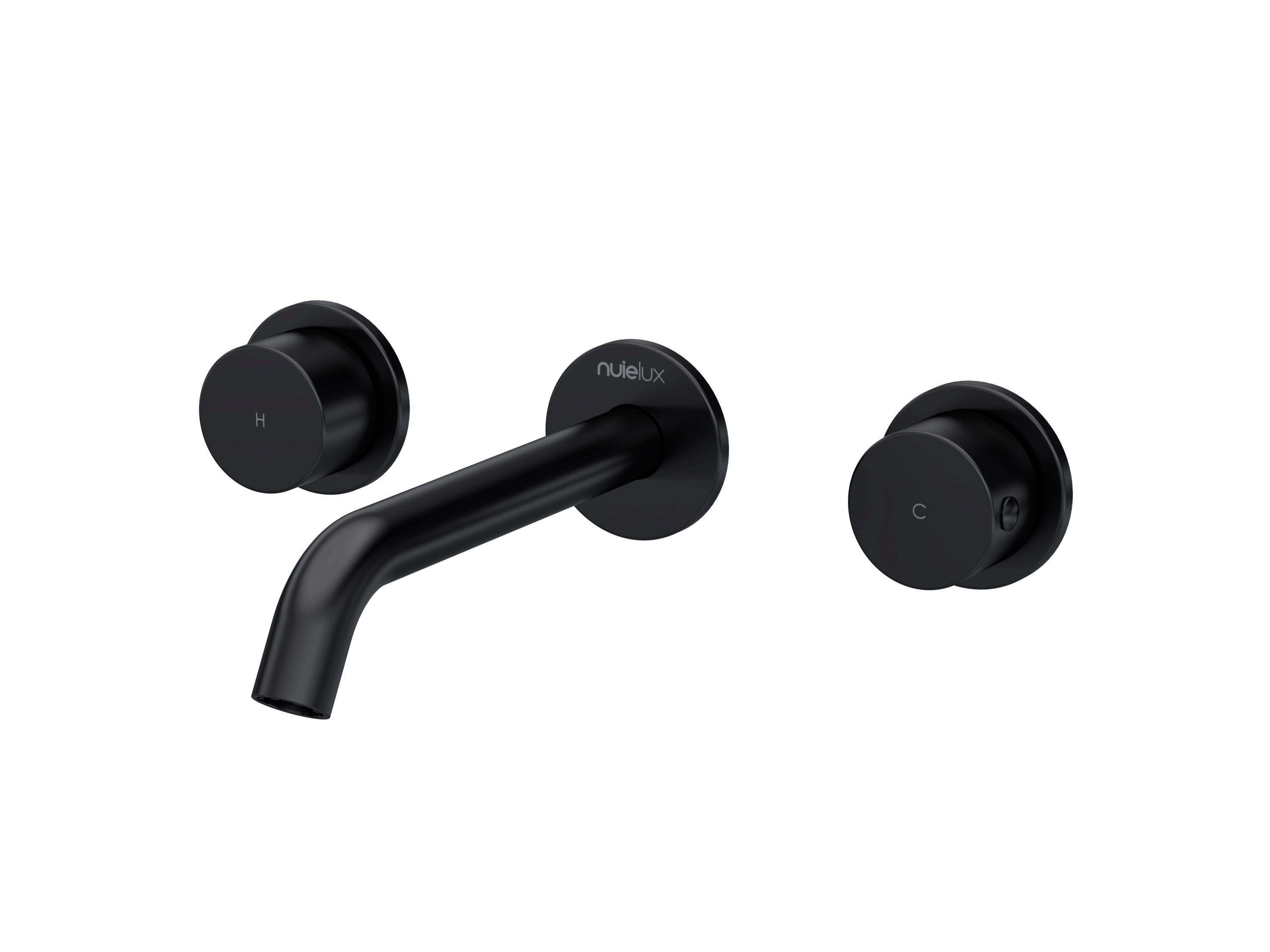 3TH WALL MOUNT BASIN/BATH MIXR W/O PLATE - MATT BLACK