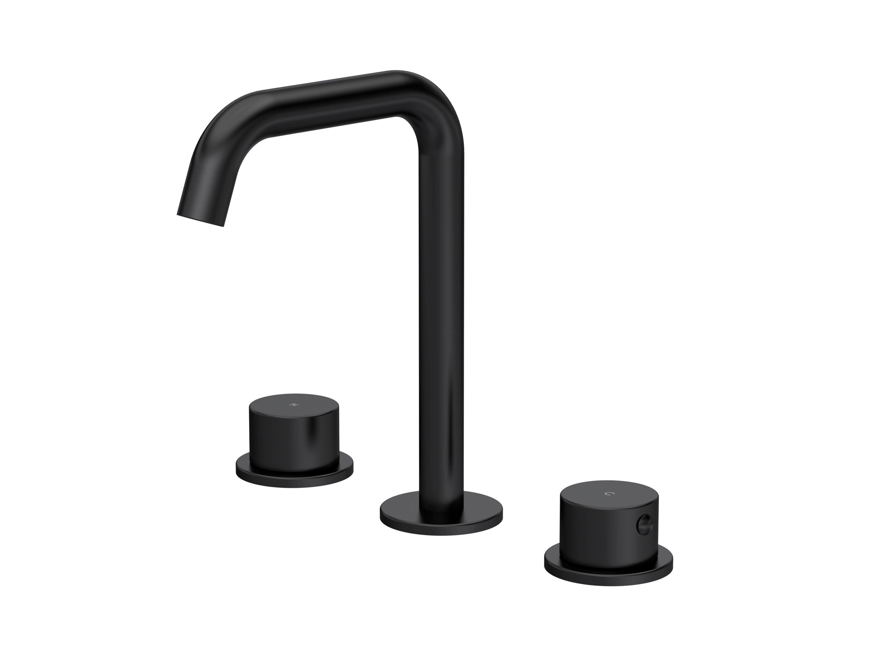 3TH BASIN MIXER (P SPOUT) (INC P/B WST) - MATT BLACK