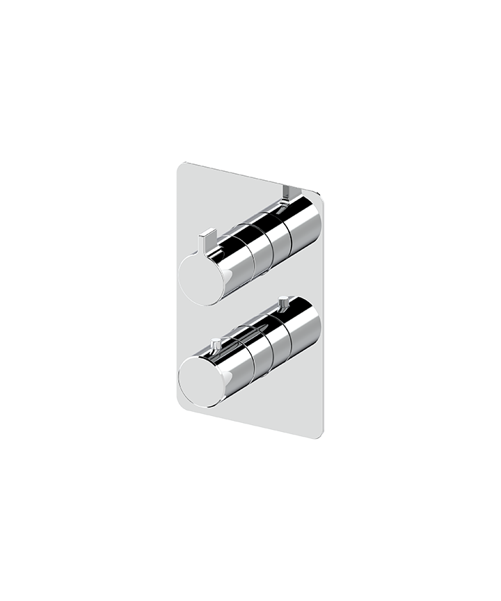 ARTURO SHOWER PLATE RECTANGULAR LEVER HANDLE - CHROME