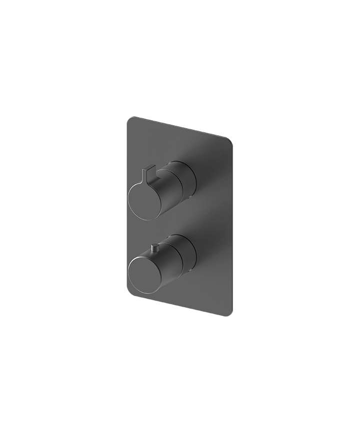 ARTURO SHOWER PLATE RECTANGULAR LEVER HANDLE - MATT BLACK