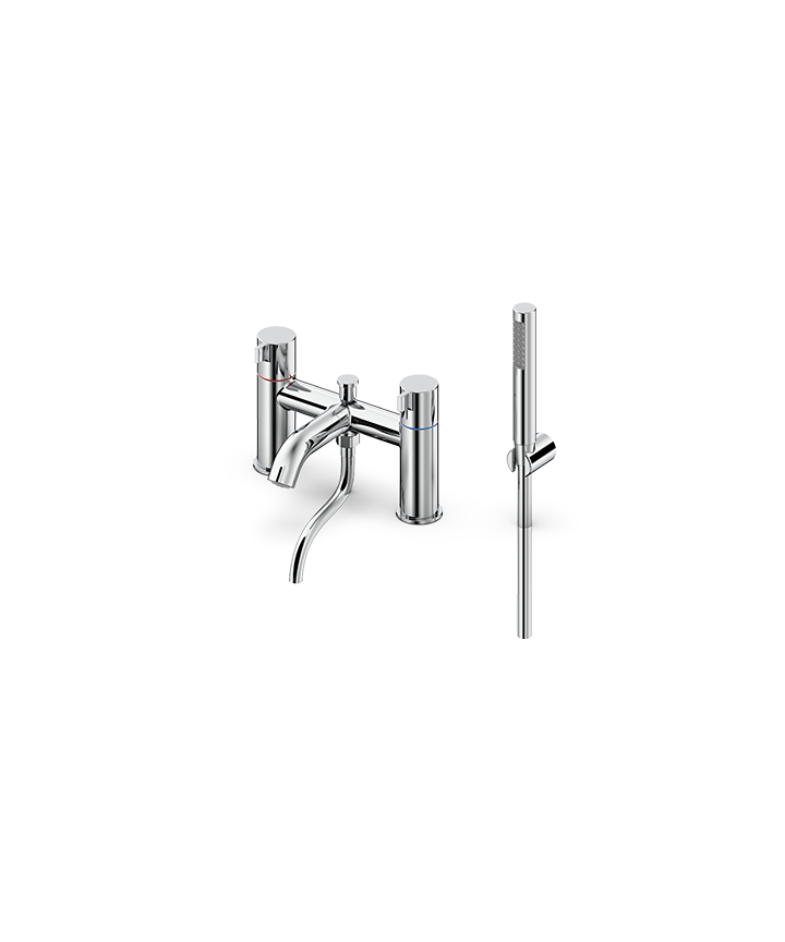 ARTURO DECK MOUNTED BSM RECTANGULAR LEVER HANDLE - CHROME