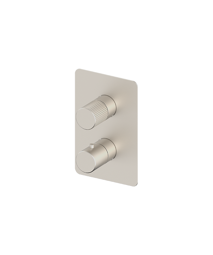 ARTURO SHOWER PLATE FLUTED HANDLE - BRUSHED NICKEL