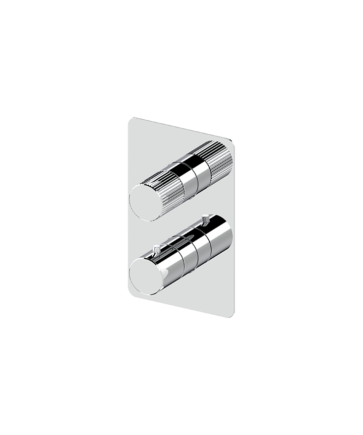 ARTURO SHOWER PLATE FLUTED HANDLE - CHROME