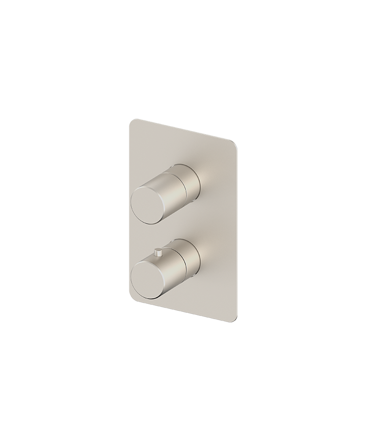 ARTURO SHOWER PLATE SMOOTH ROUND HANDLE - BRUSHED NICKEL