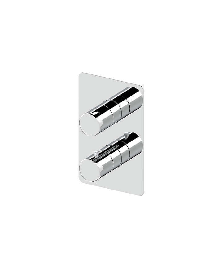 ARTURO SHOWER PLATE SMOOTH ROUND HANDLE - CHROME