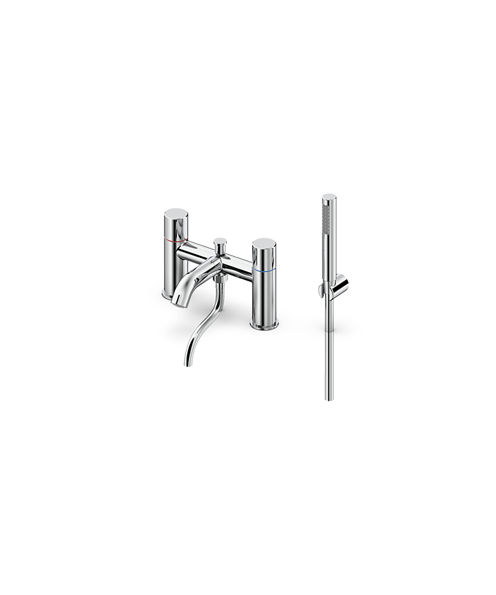 ARTURO DECK MOUNTED BSM SMOOTH ROUND HANDLE - CHROME