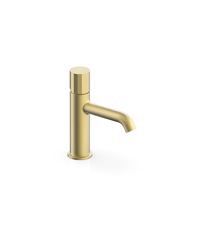 ARTURO BASIN MONO TAP WIDE FLUTED HANDLE - BRUSHED BRASS