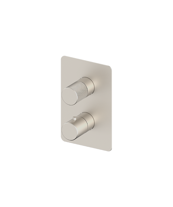 ARTURO SHOWER PLATE KNURLED HANDLE - BRUSHED NICKEL