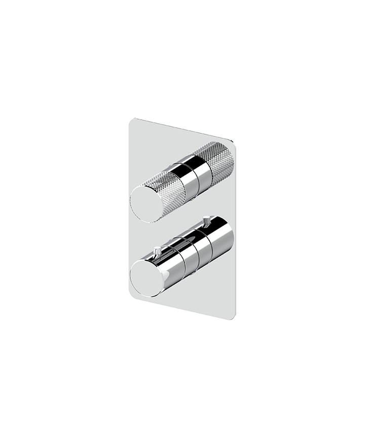 ARTURO SHOWER PLATE KNURLED HANDLE - CHROME