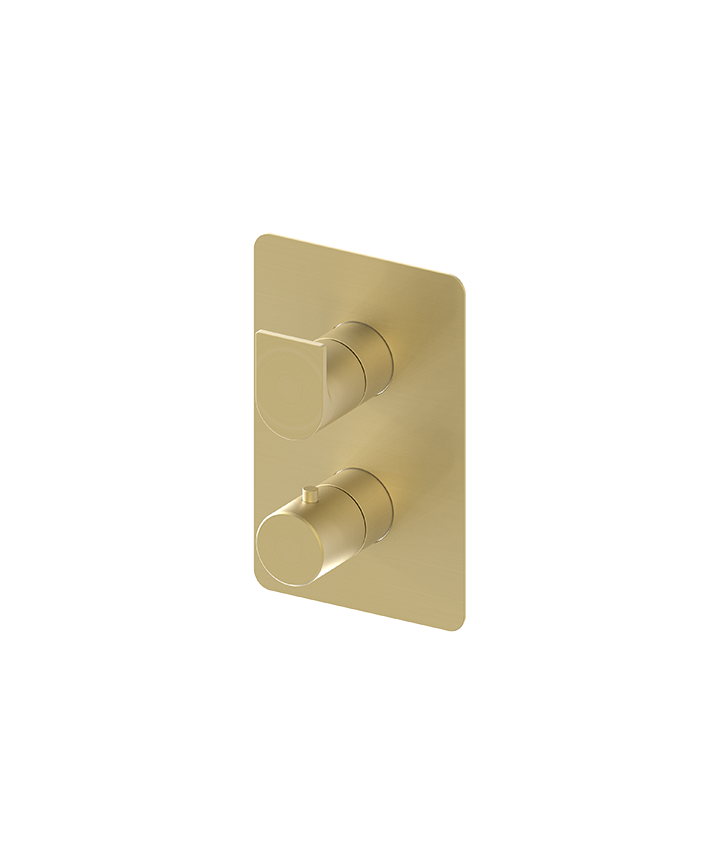 ARTURO SHOWER PLATE FULL FLAT HANDLE - BRUSHED BRASS