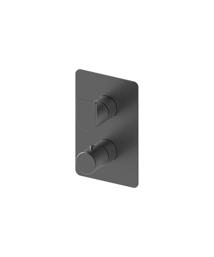 ARTURO SHOWER PLATE FULL FLAT HANDLE - MATT BLACK