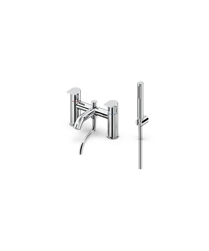 ARTURO DECK MOUNTED BSM FULL FLAT HANDLE - CHROME